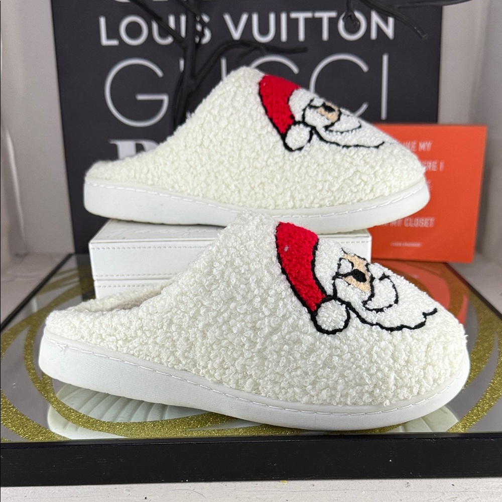 Santa Face Slippers